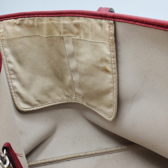 Coach Park Metro Signature Coated Canvas Tote Leather Handbag Shoulder Purse - Picture 10 of 13